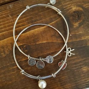 Siver Faith Hope Believe Bangles